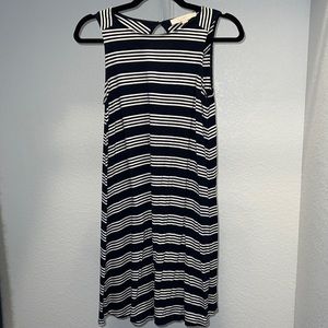 Loft navy and white stripe tank dress